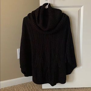 New York & Co black sweater cape